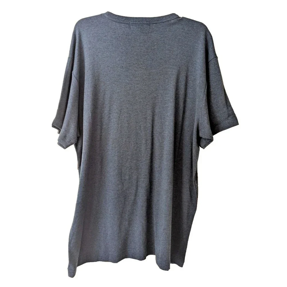Banana Republic Men's XXL Cotton Short Sleeve Textured T-Shirt Slate Blue NEW
